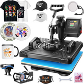 AKEYDIY 5 in 1 Heat Press Machine for t Shirts Professional Swing Away Heat Press Digital Combo